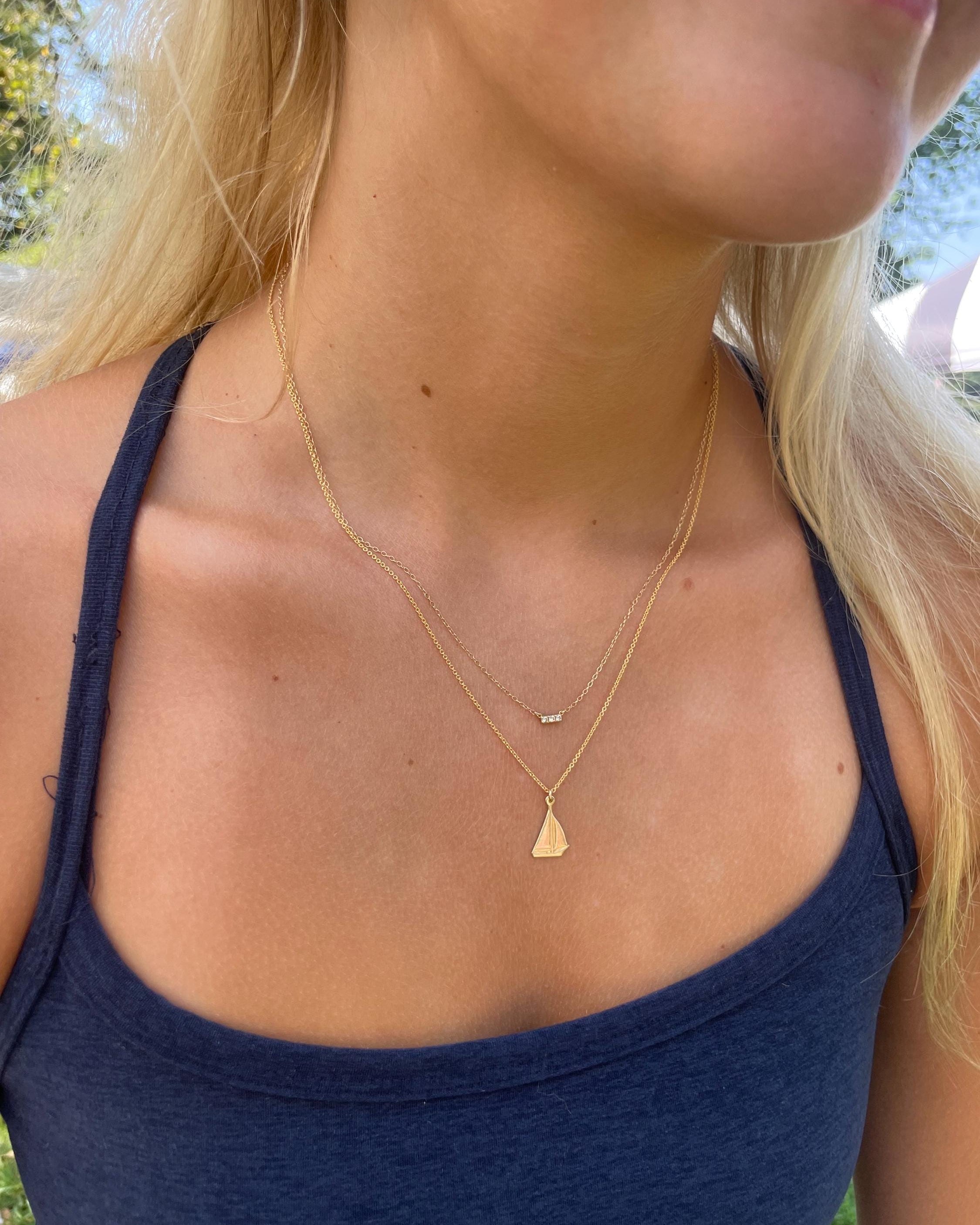 Small Gold Charm Necklace by Hannah May Jewelry