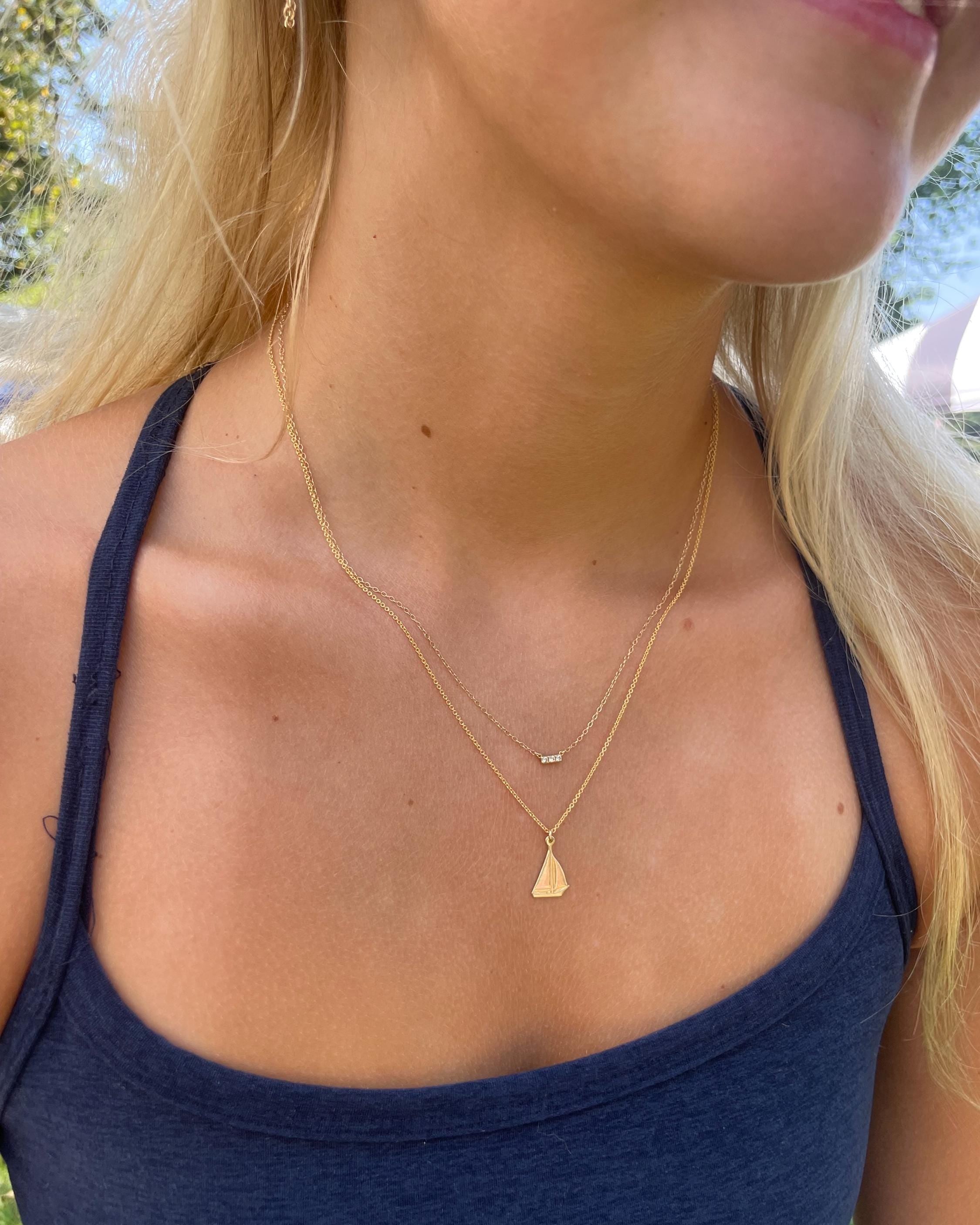 Small Gold Charm Necklace by Hannah May Jewelry