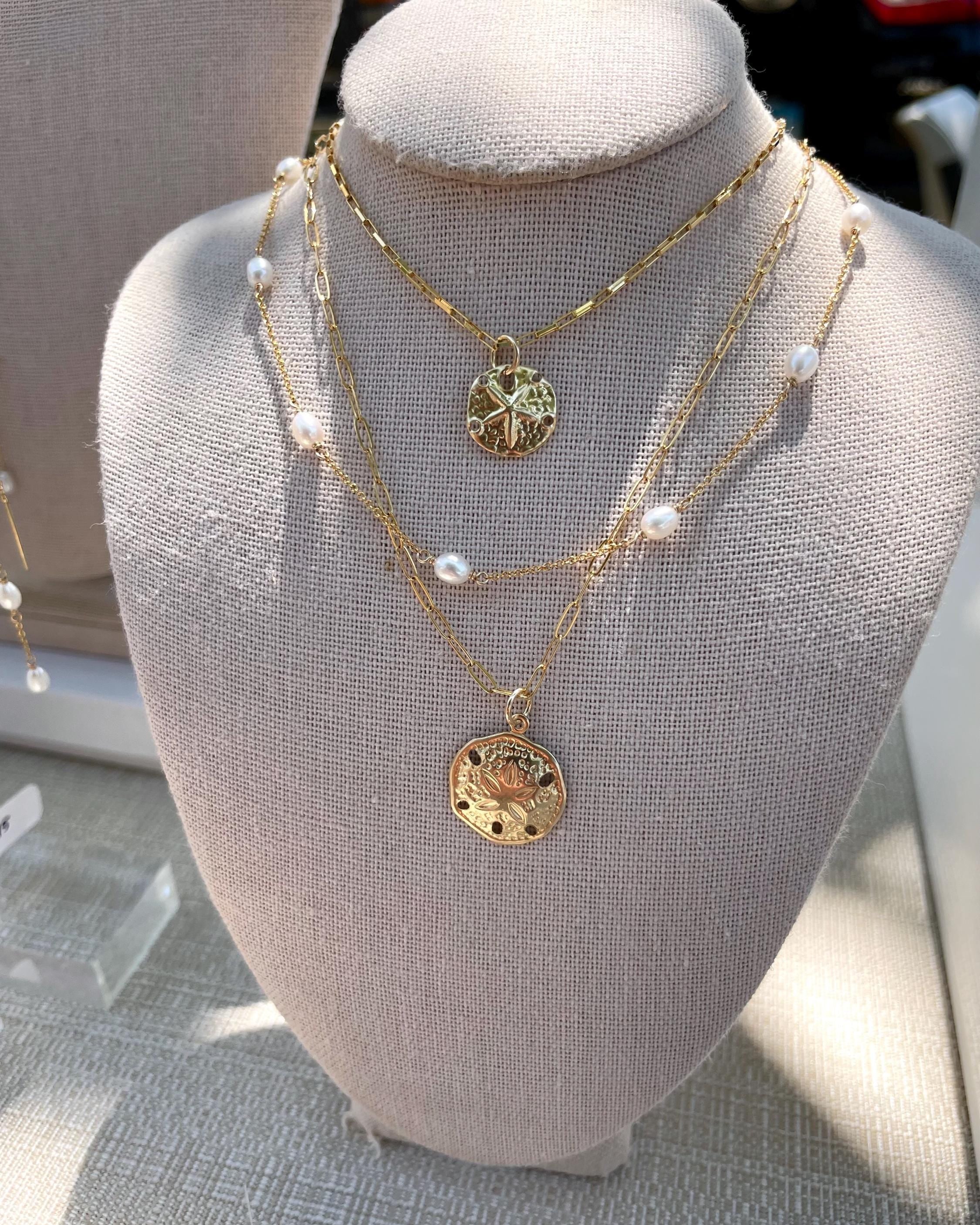 Rice Pearl Station Necklace by Hannah May Jewelry