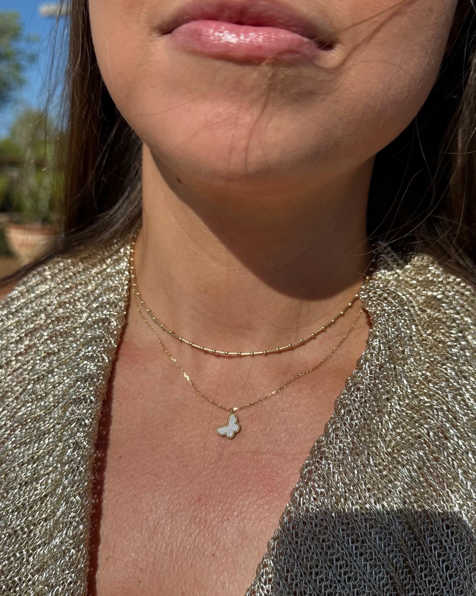 Beaded Bar Choker Necklace, 14k Gold Filled and Sterling Silver Hannah May Jewelry