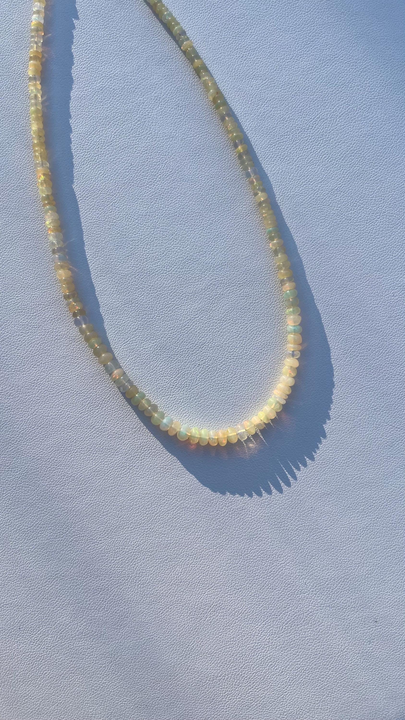 Opal Beaded Necklace Hannah May Jewelry