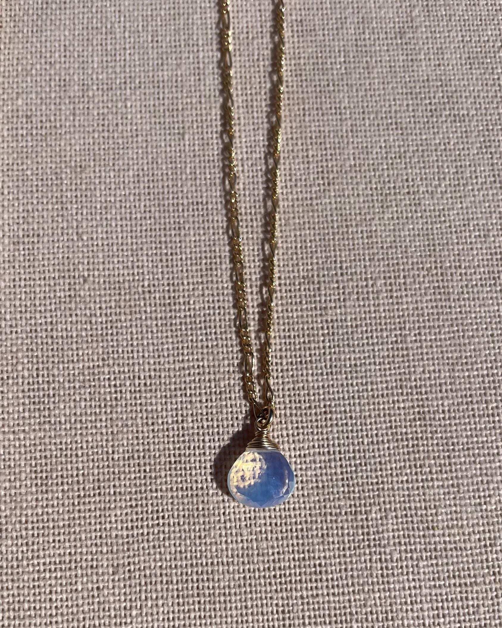 Opalite Gem Drop Necklace by Hannah May Jewelry