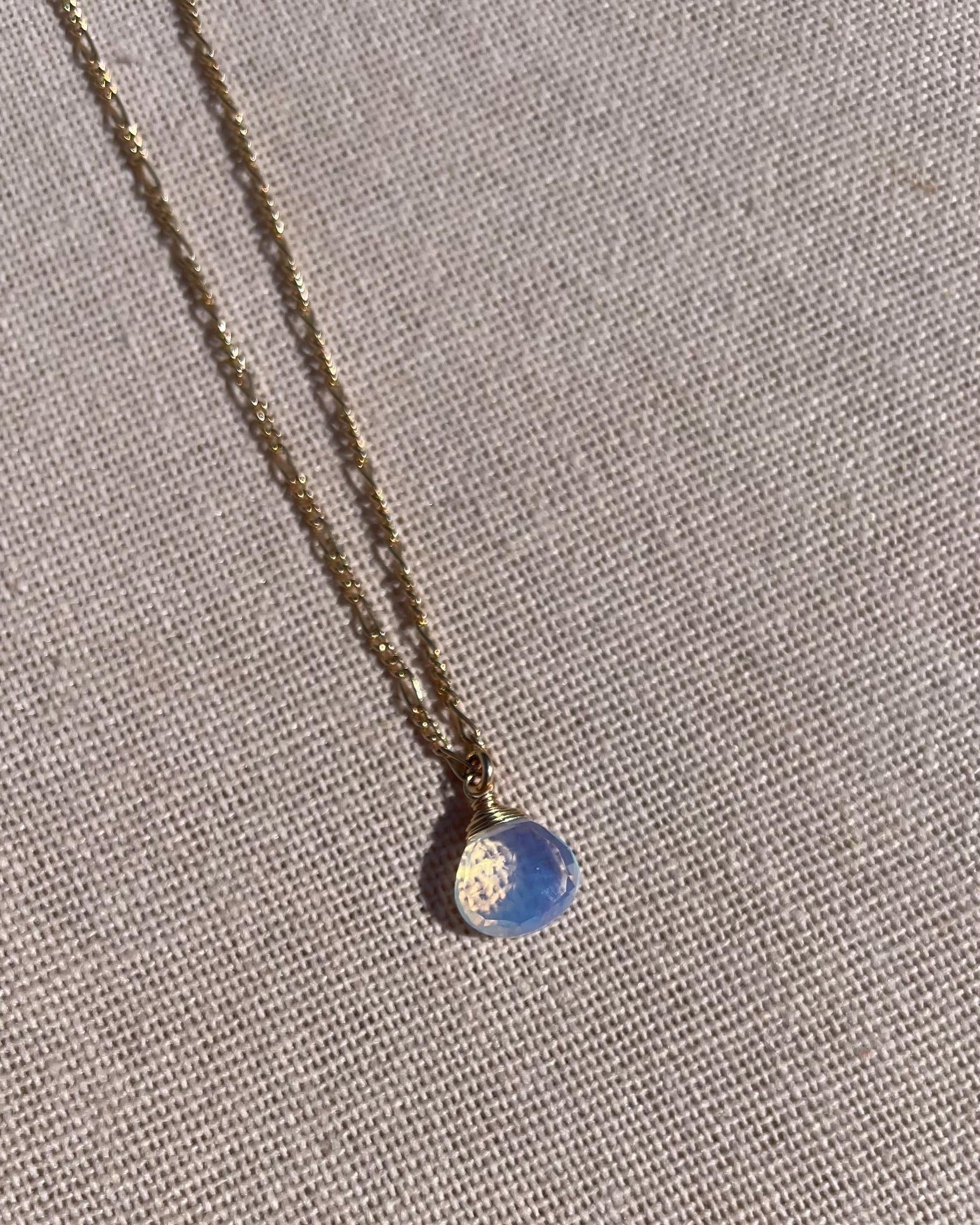 Opalite Gem Drop Necklace by Hannah May Jewelry