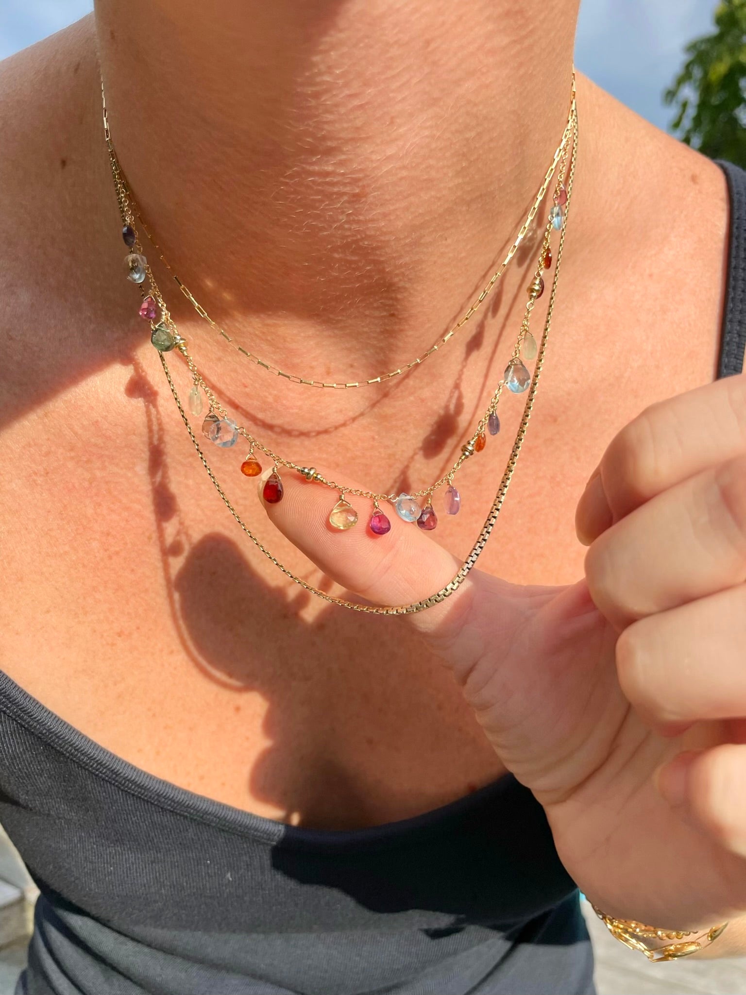 Wrapped Gem Necklaces