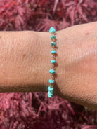Pearl and Turquoise Gem Chain Bracelet by Hannah May Jewelry