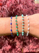 Pearl and Turquoise Gem Chain Bracelet by Hannah May Jewelry