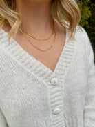 Gold Paperclip Chain Necklace by Hannah May Jewelry