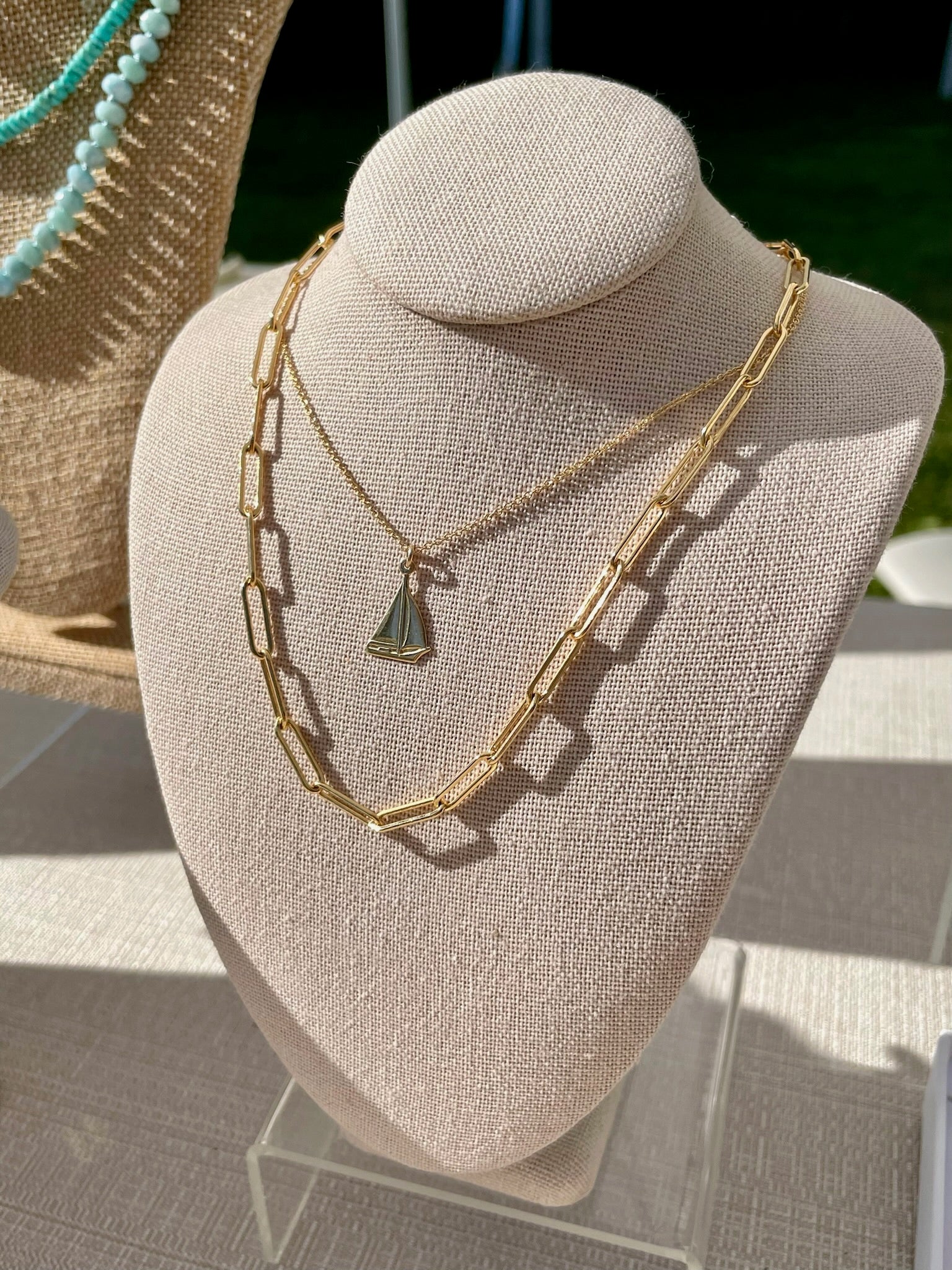 Gold Paperclip Chain Necklace by Hannah May Jewelry