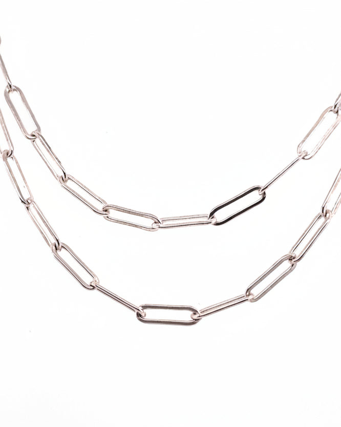Gold Paperclip Chain Necklace by Hannah May Jewelry