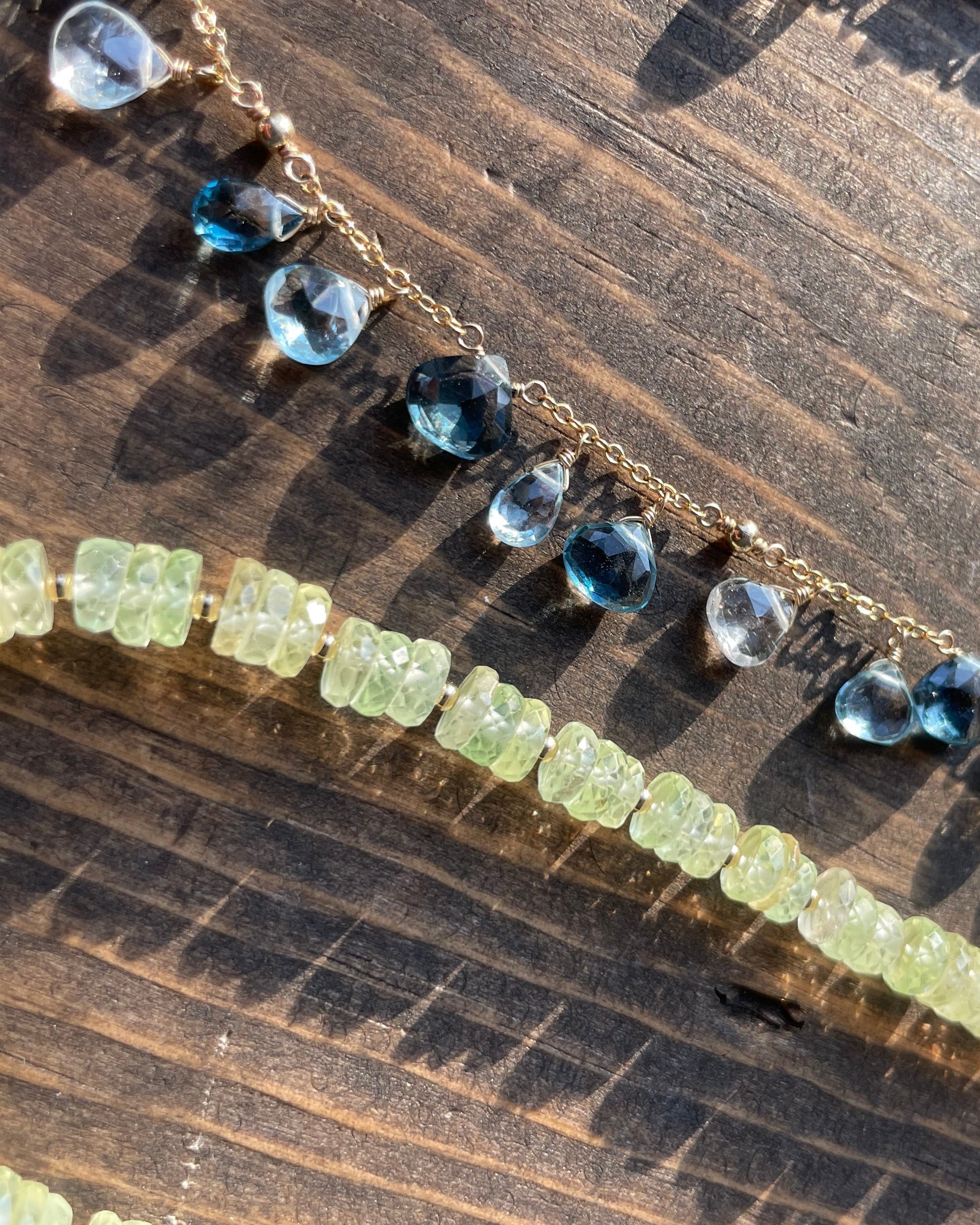 Confetti Blue Topaz Gemstone Necklace by Hannah May Jewelry