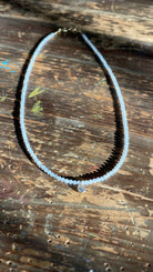 Beaded Gemstone Necklace with CZ Charm Hannah May Jewelry