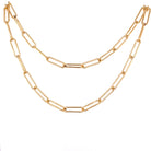 Gold Paperclip Chain Necklace by Hannah May Jewelry