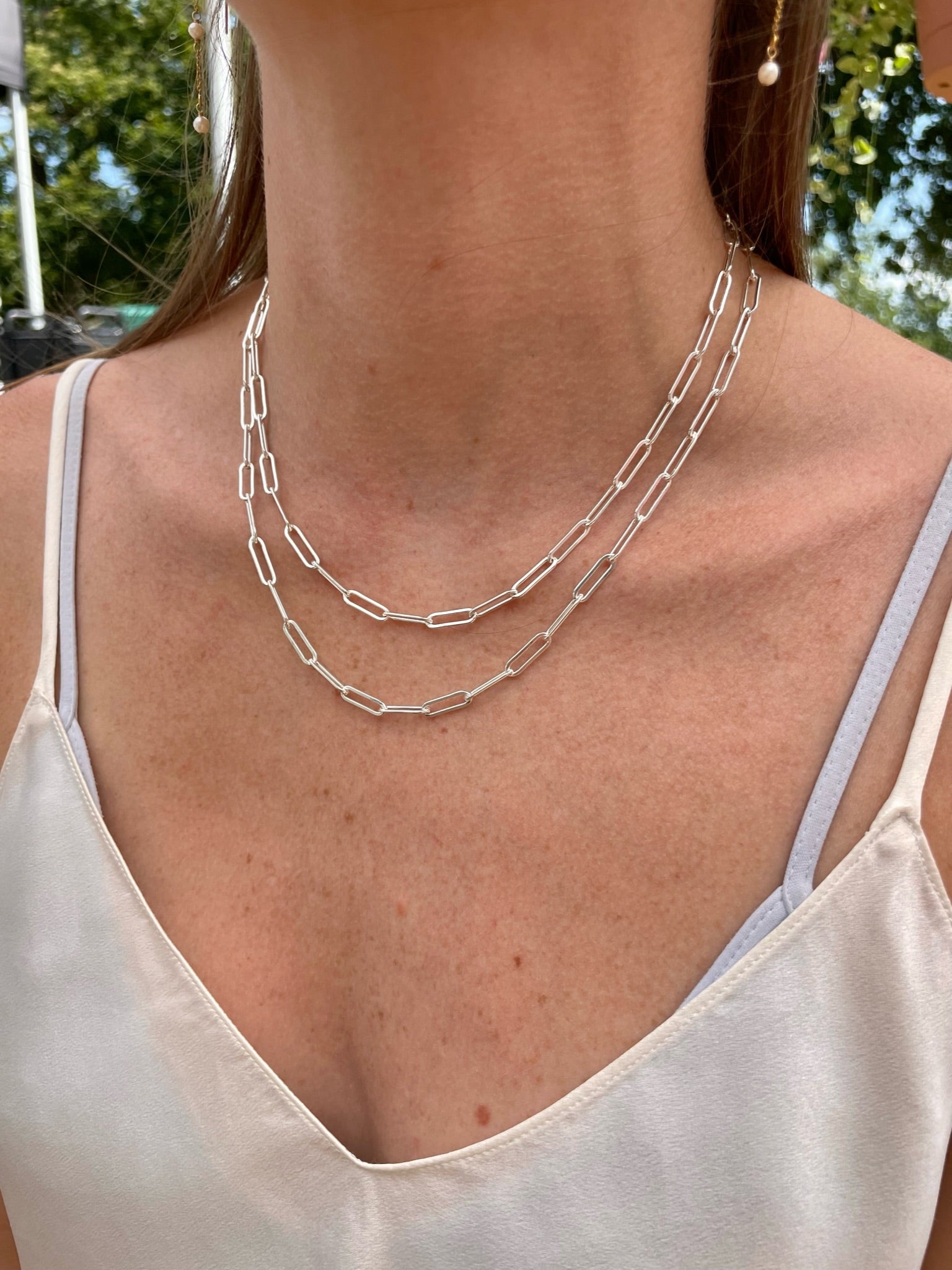 Gold Paperclip Chain Necklace by Hannah May Jewelry