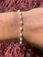 Pearl and Turquoise Gem Chain Bracelet by Hannah May Jewelry