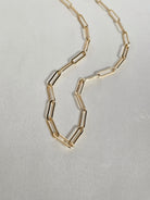Gold Paperclip Chain Necklace by Hannah May Jewelry