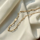 Gold Paperclip Chain Necklace by Hannah May Jewelry