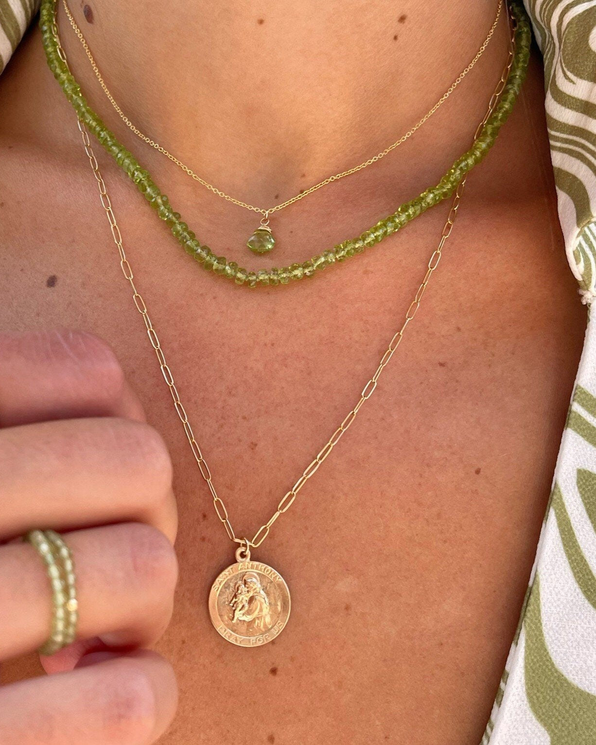 Large Gold Charm Necklace by Hannah May Jewelry