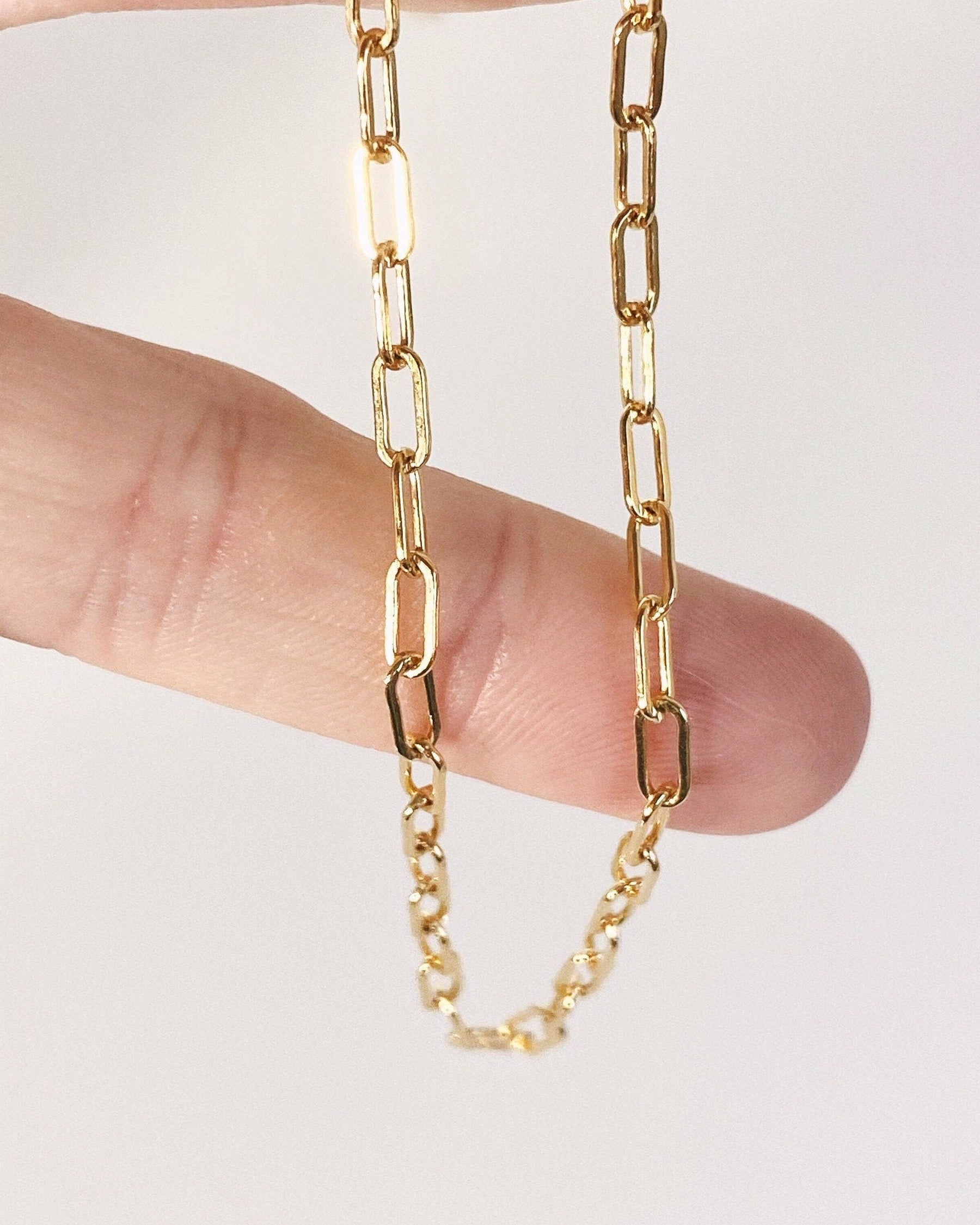 Gold Paperclip Chain Necklace by Hannah May Jewelry