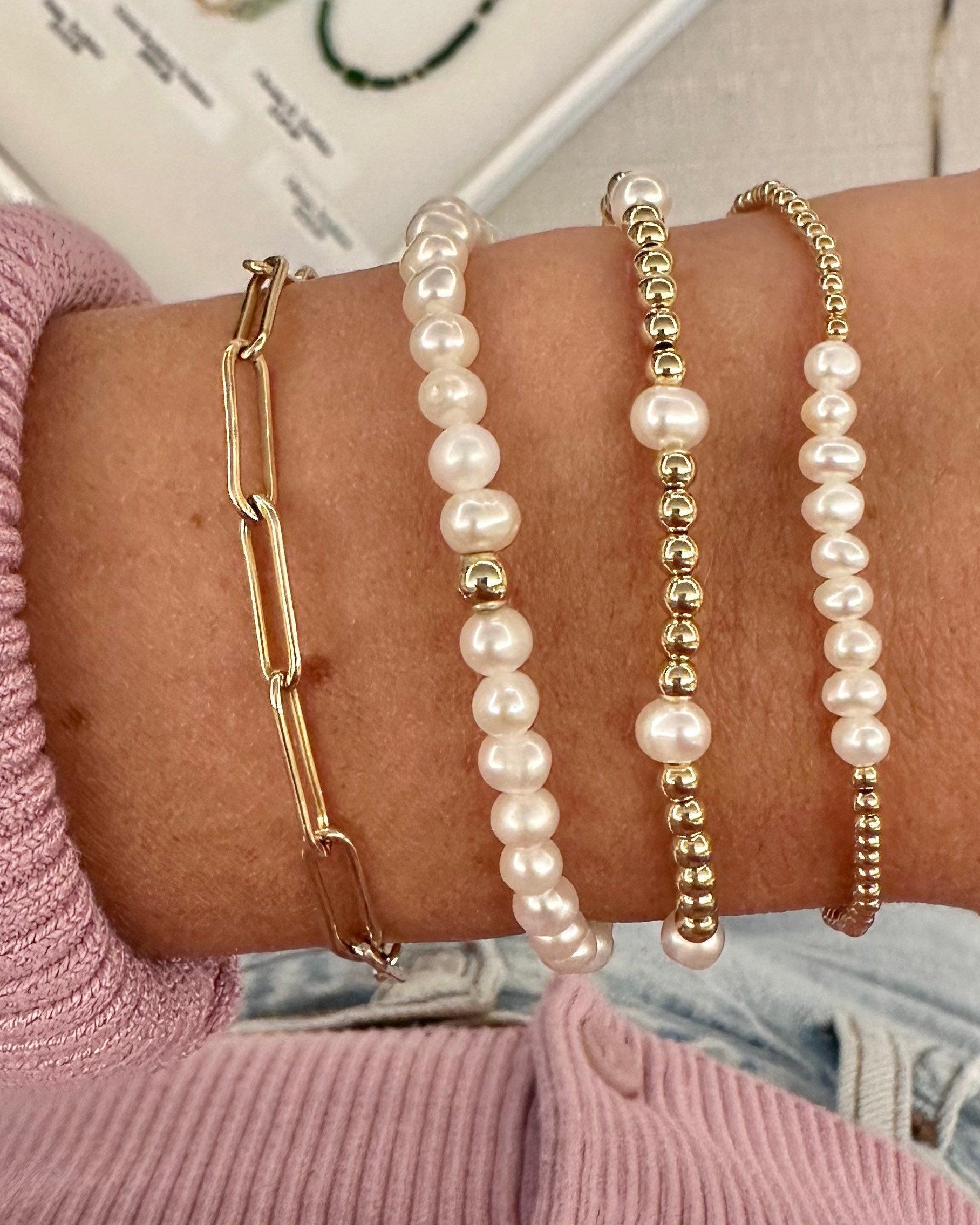 Pearl Bracelet, June Birthstone Hannah May Jewelry