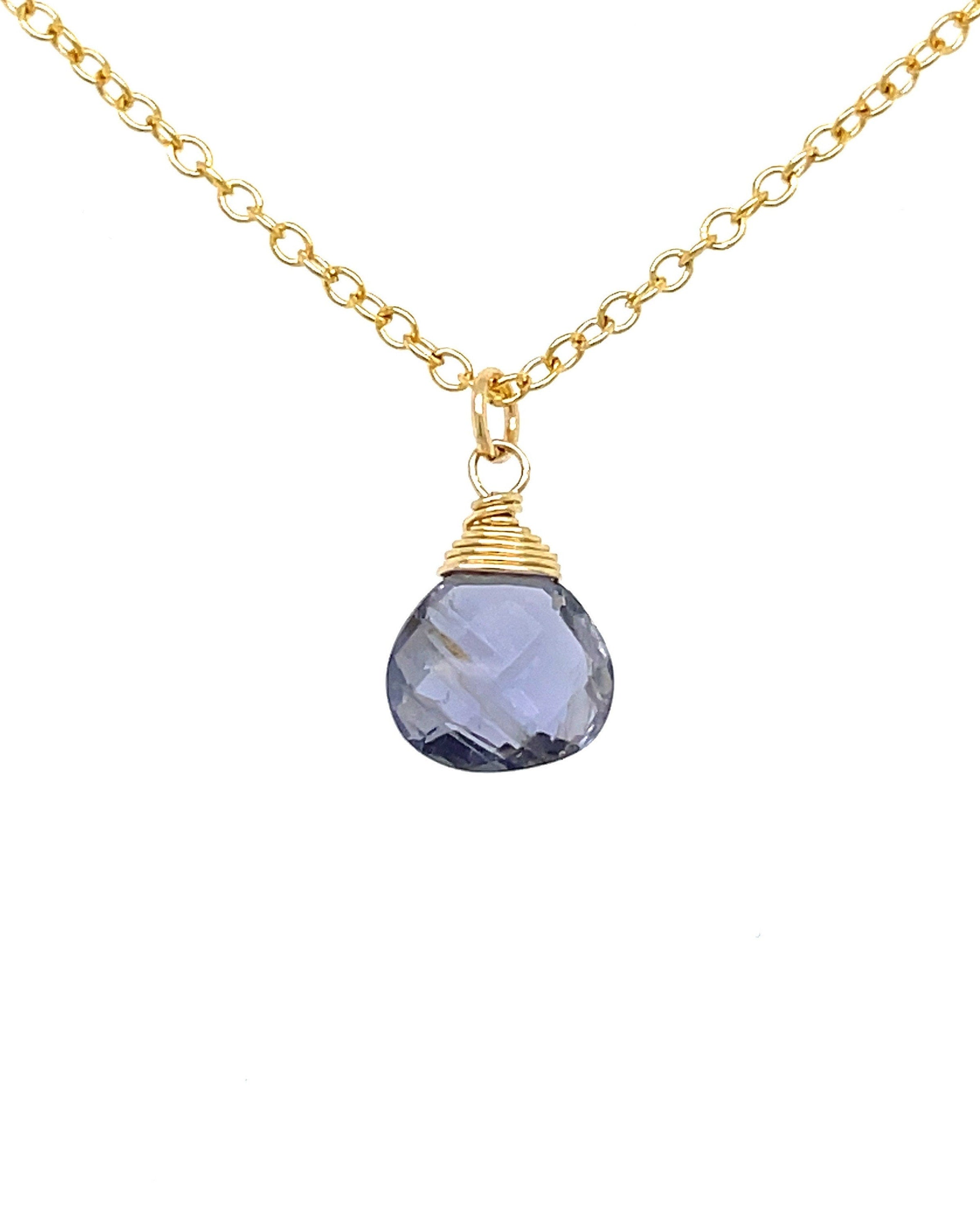 Iolite Necklace, September Birthstone Hannah May Jewelry