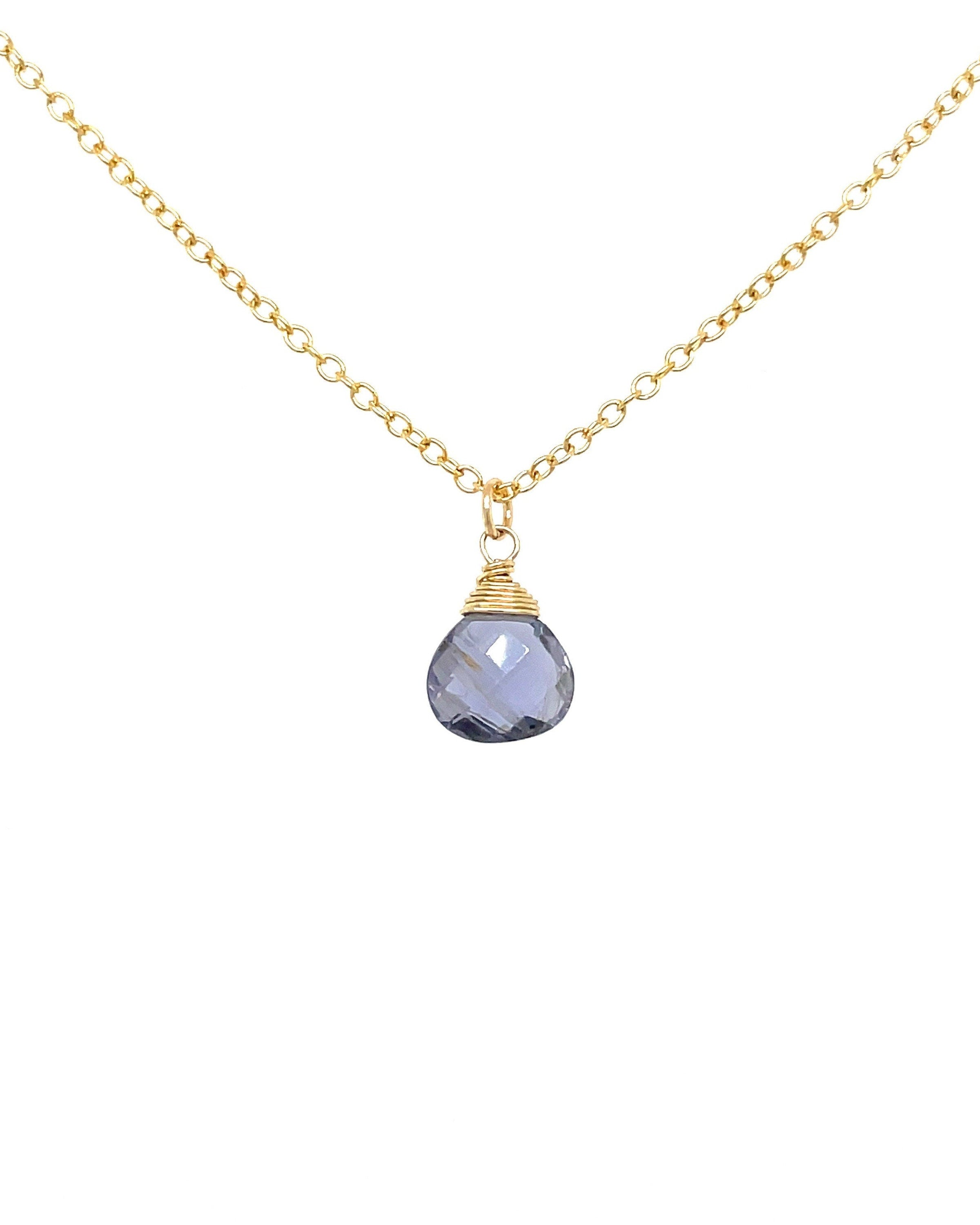 Iolite Necklace, September Birthstone Hannah May Jewelry