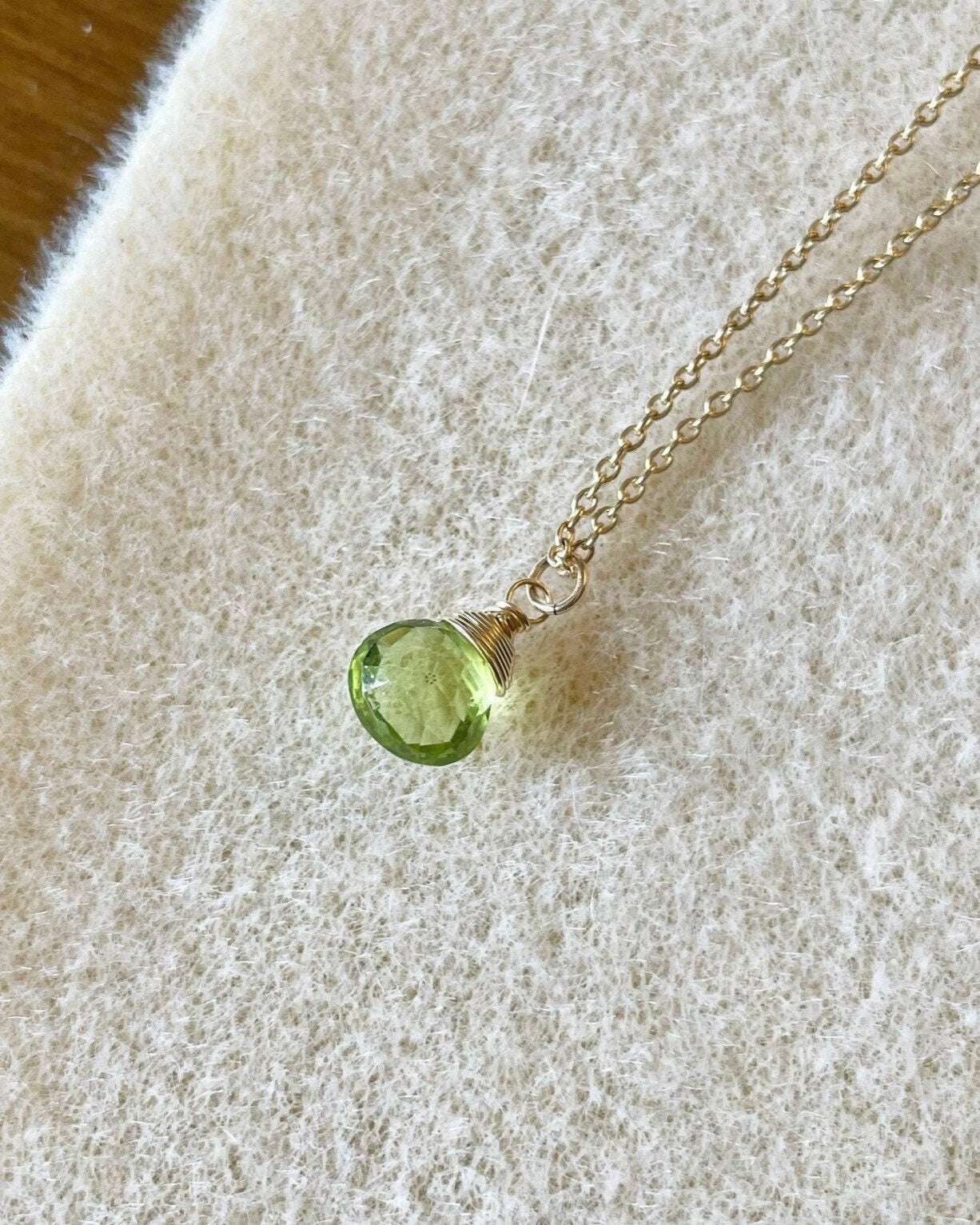 Peridot Necklace, August Birthstone Hannah May Jewelry