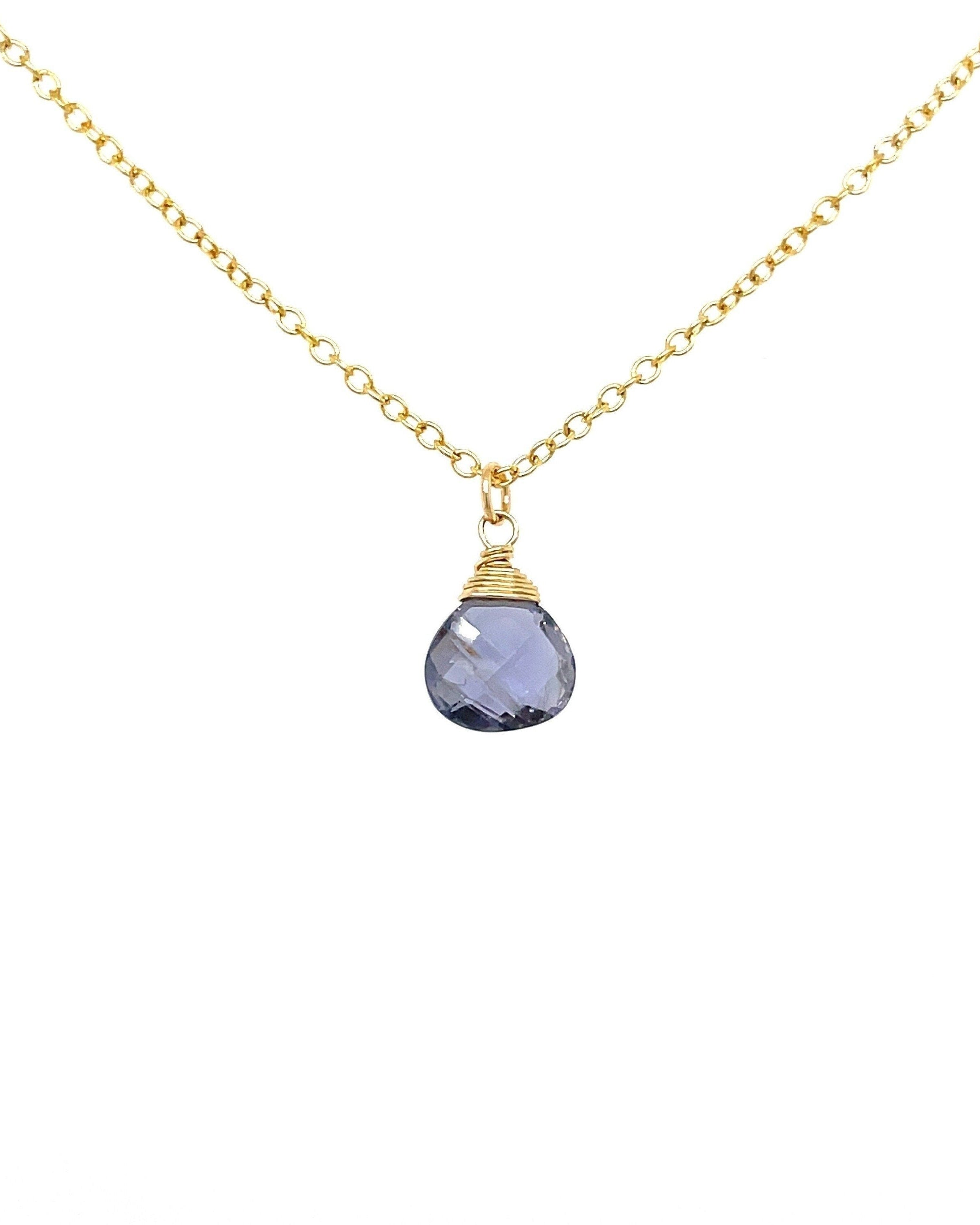 Iolite Necklace, September Birthstone Hannah May Jewelry