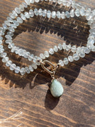 White Moonstone Silk Knotted Necklace Hannah May Jewelry