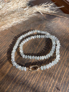 White Moonstone Silk Knotted Necklace Hannah May Jewelry