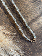 White Moonstone Silk Knotted Necklace Hannah May Jewelry